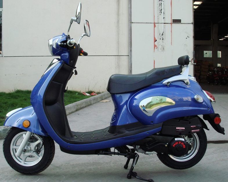สกู๊ตเตอร์กระเป๋าจักรยาน 50cc / 125cc พร้อมสองที่นั่ง, สกู๊ตเตอร์ 2 ล้อสำหรับผู้ใหญ่