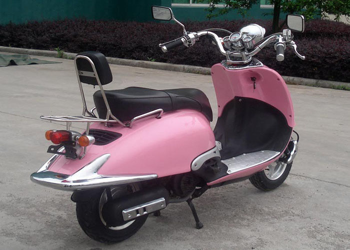 สีชมพูผู้ใหญ่ 50cc จักรยานวิบาก 2 ที่นั่งจักรยานถนนมินิสำหรับสุภาพสตรี