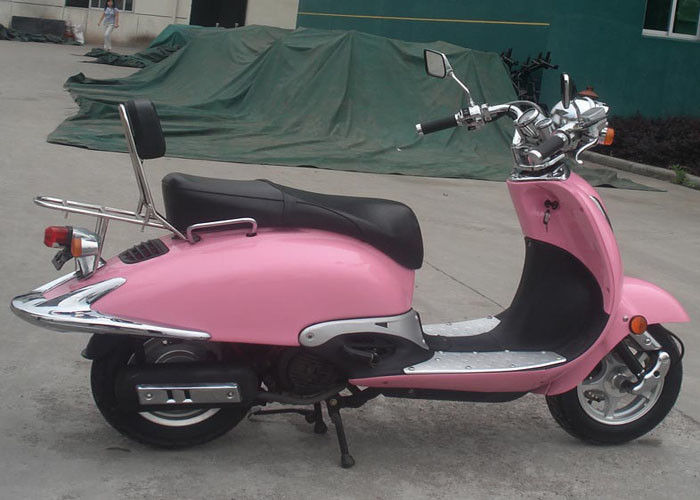 สีชมพูผู้ใหญ่ 50cc จักรยานวิบาก 2 ที่นั่งจักรยานถนนมินิสำหรับสุภาพสตรี