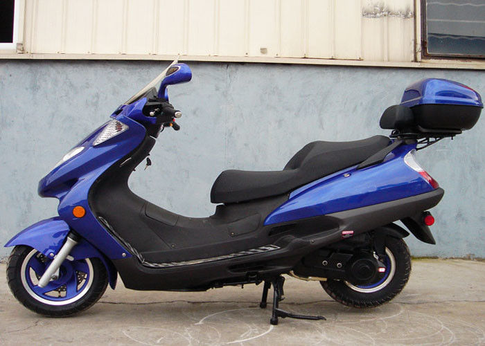 สกู๊ตเตอร์แก๊สสำหรับผู้ใหญ่สีน้ำเงิน 2 ดวง, สกู๊ตเตอร์มอเตอร์ 150cc พร้อมหนังแท้ 2 ที่นั่ง