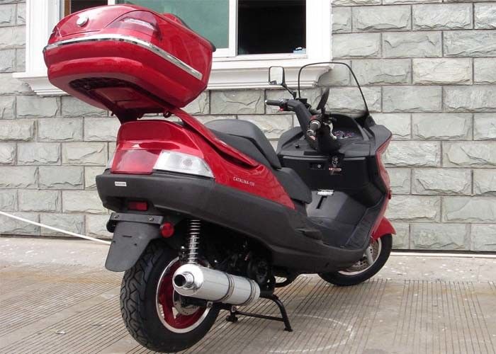 สกูตเตอร์ขับเคลื่อนด้วยมอเตอร์สีแดงพร้อมเบรกมือ, มอเตอร์สกูตเตอร์ 150cc ด้วยแสงที่แข็งแกร่ง