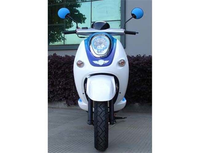 สกู๊ตเตอร์จักรยานมินิไบค์ 50cc ขาว / น้ำเงินพร้อมกระจกมองหลัง / กล่องหลัง