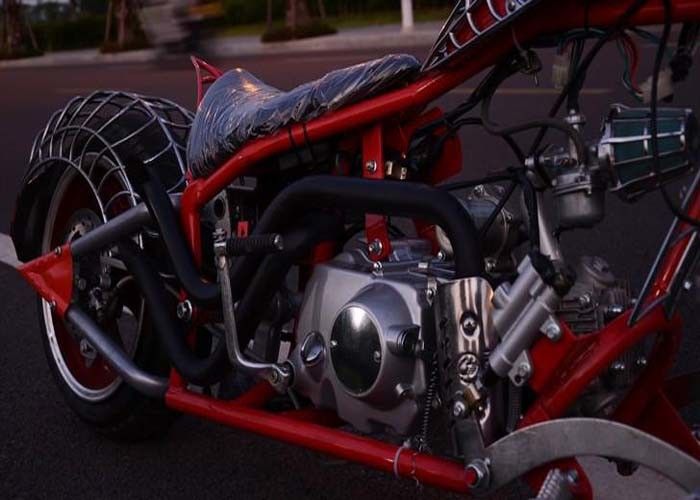 Spiderman Style รถจักรยานยนต์ 50cc Street Legal, Custom Harley Choppers แบตเตอรี่ 12V 3L Tank