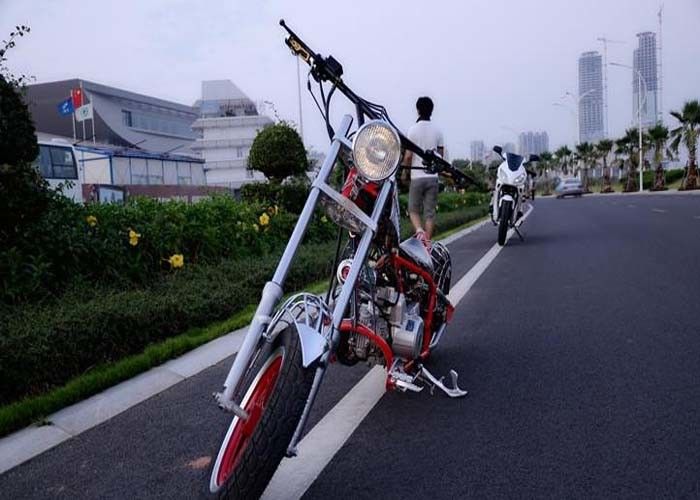 Spiderman Style รถจักรยานยนต์ 50cc Street Legal, Custom Harley Choppers แบตเตอรี่ 12V 3L Tank