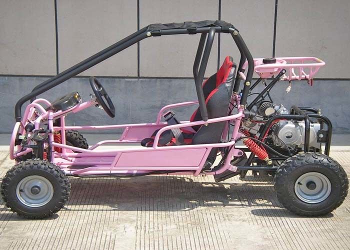 110cc Kids Off Road Go Kart แร็คสองที่นั่งด้านหลังพร้อมระบบส่งกำลัง CVT / Reverse
