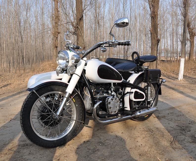Changjiang สไตล์ 750cc สูงขับเคลื่อนรถจักรยานยนต์สองเครื่องยนต์รถจักรยานยนต์มี 3 ที่นั่ง