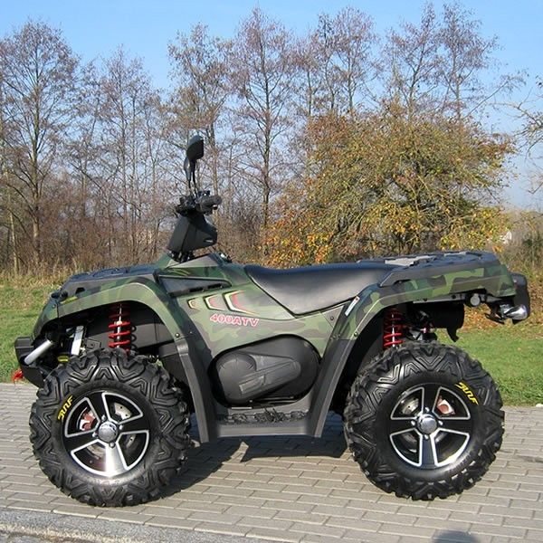 ระบายความร้อนด้วยน้ำมัน 400cc Atv สี่ล้อคู่ / เดี่ยว - แขนพร้อมอลูมิเนียมกะไฟฟ้า