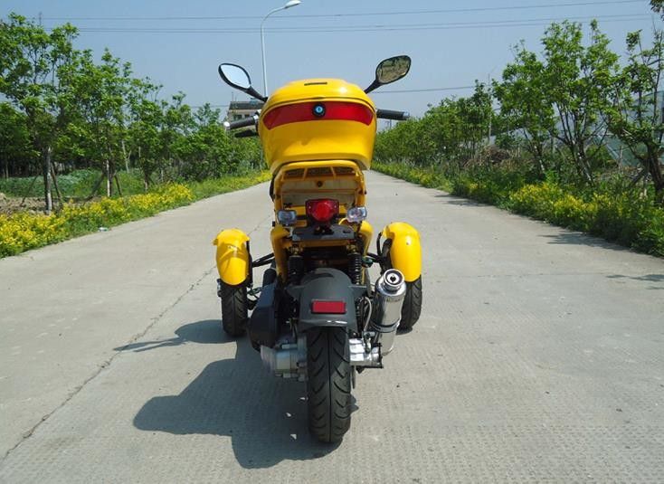 ประเภท Tri Tri รถจักรยานยนต์ 50cc 3 ล้อ Trike Scooter 4 Stroke