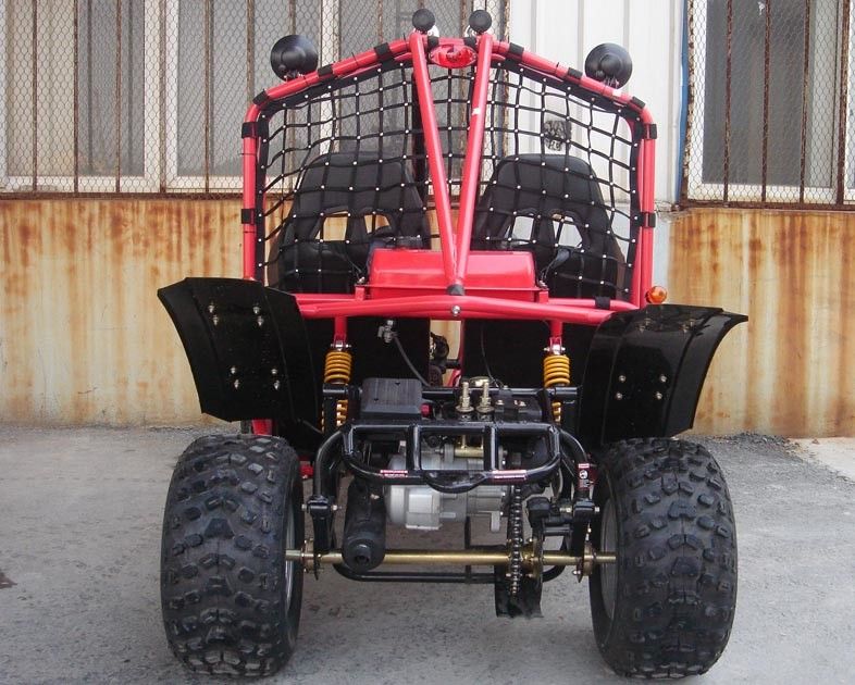 FR / RR ดิสก์เบรกขนาด 150cc Go Kart Buggy Double Seat Go Kart พร้อมระบบสตาร์ทไฟฟ้า