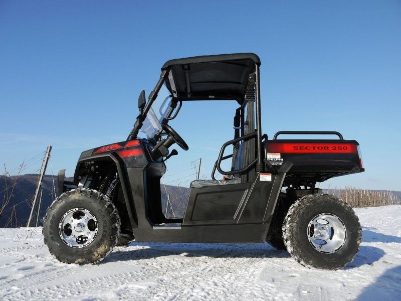 UTV 250 Tiltable Loader Winch Gas รถอเนกประสงค์พร้อม Efi - Red, Windsheild และ Towbar