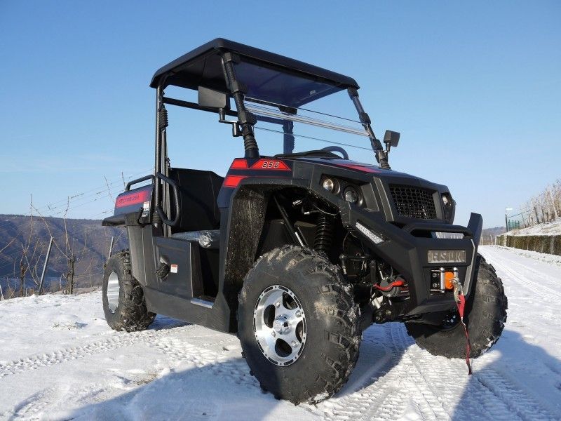 UTV 250 Tiltable Loader Winch Gas รถอเนกประสงค์พร้อม Efi - Red, Windsheild และ Towbar
