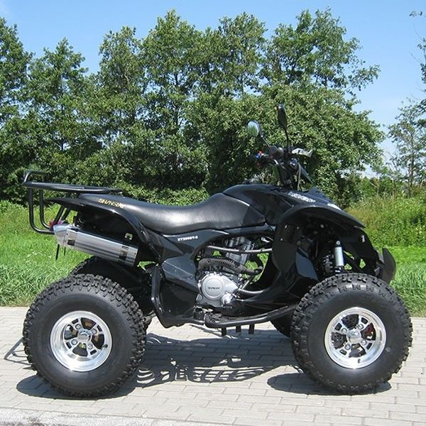 รถ Atv สี่ล้อขนาดใหญ่พิเศษ 250cc พร้อมระบบสตาร์ทไฟฟ้าสีดำ
