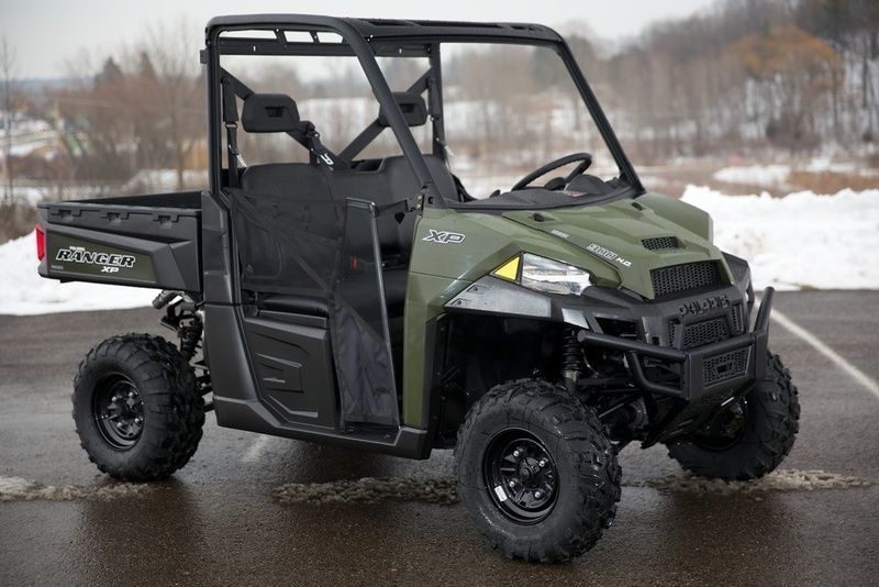 Polaris Ranger Xp 900 Sage Green รถยนต์อเนกประสงค์พร้อมกระจกและประตู