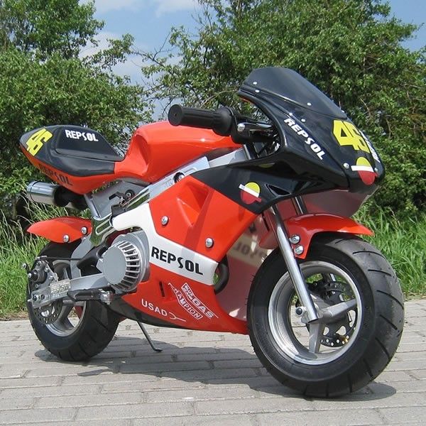 แดง Mini Gas Dirt Bikes 50cc, Electric Start Small Dirt Bikes พร้อมเกียร์อัตโนมัติ