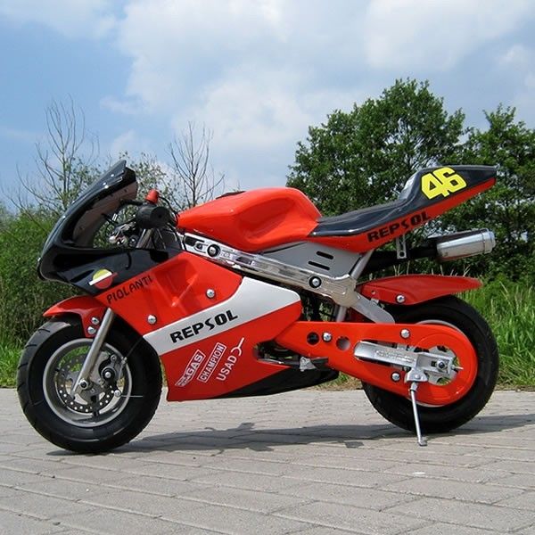 แดง Mini Gas Dirt Bikes 50cc, Electric Start Small Dirt Bikes พร้อมเกียร์อัตโนมัติ