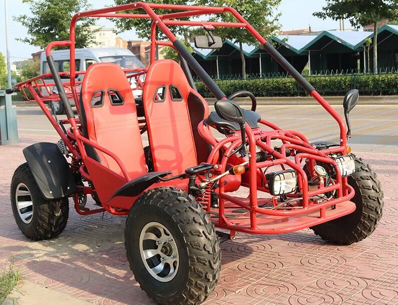 ประเภทแนวนอน Go kart Buggy 4 Stroke Air Cool 4 ที่นั่งหน้า / หลังดิสก์เบรก