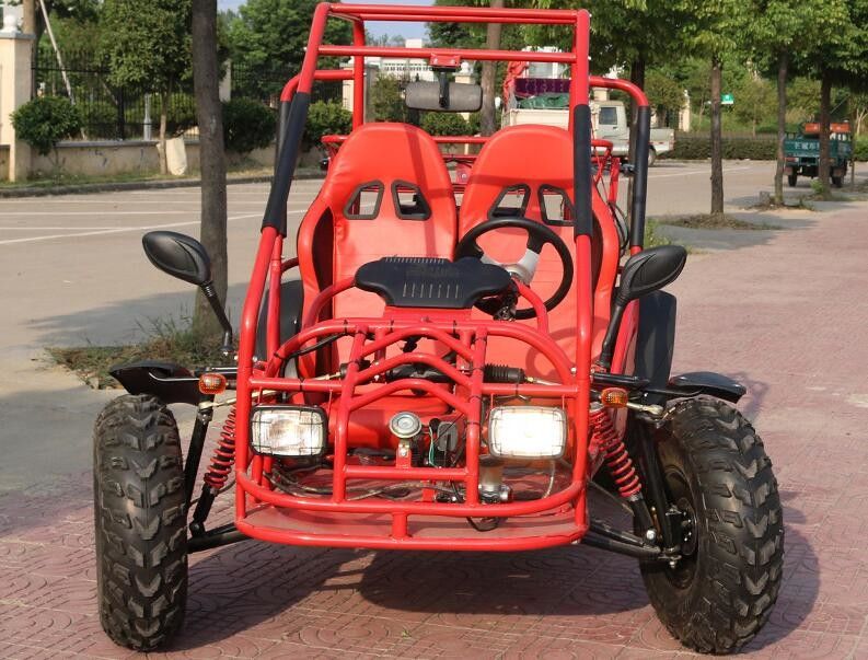 ประเภทแนวนอน Go kart Buggy 4 Stroke Air Cool 4 ที่นั่งหน้า / หลังดิสก์เบรก