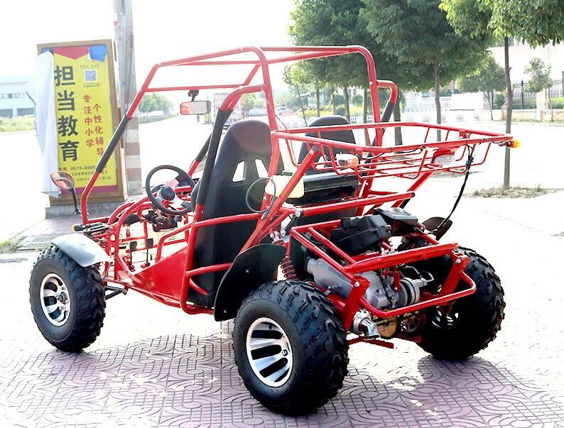 ประเภทแนวนอน Go kart Buggy 4 Stroke Air Cool 4 ที่นั่งหน้า / หลังดิสก์เบรก