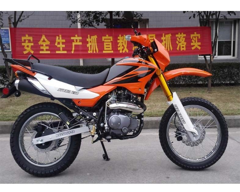 229cc อากาศเย็นจักรยานสกปรกรถจักรยานยนต์ Off Road รถจักรยานยนต์กับอากาศระบายความร้อนเพลาเครื่องยนต์
