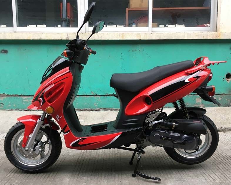 50cc CVT บังคับอากาศเย็นมินิจักรยานสกูตเตอร์หน้าดิสก์เบรกหลังกลอง