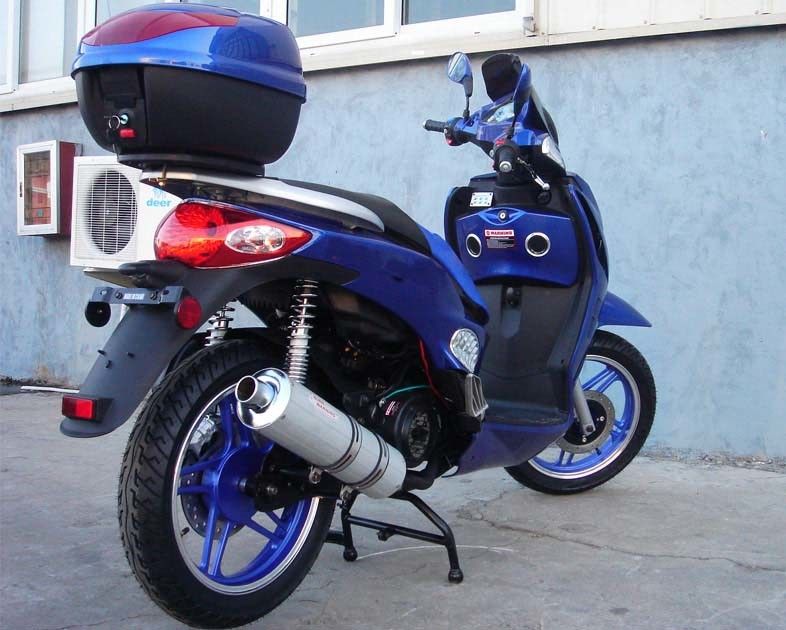 150CC กระบอกเดียวอากาศเย็นผู้ใหญ่มอเตอร์สกูตเตอร์สกูตเตอร์ 4 จังหวะคลัชอัตโนมัติ
