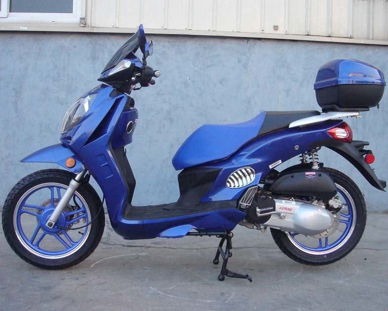 150CC กระบอกเดียวอากาศเย็นผู้ใหญ่มอเตอร์สกูตเตอร์สกูตเตอร์ 4 จังหวะคลัชอัตโนมัติ
