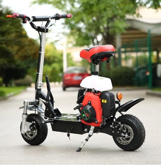 49cc 4 Stroke Mini Motor Scooter เหล็กแรงดึงสูงพร้อมยางลมขนาด 10 นิ้ว