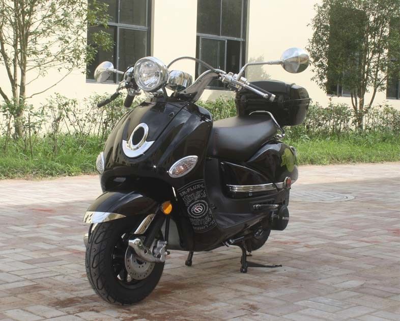 สกู๊ตเตอร์ขับเคลื่อนด้วยแก๊ส / ไฟฟ้า 150cc สำหรับผู้ใหญ่ที่มีดรัมล้อหน้า