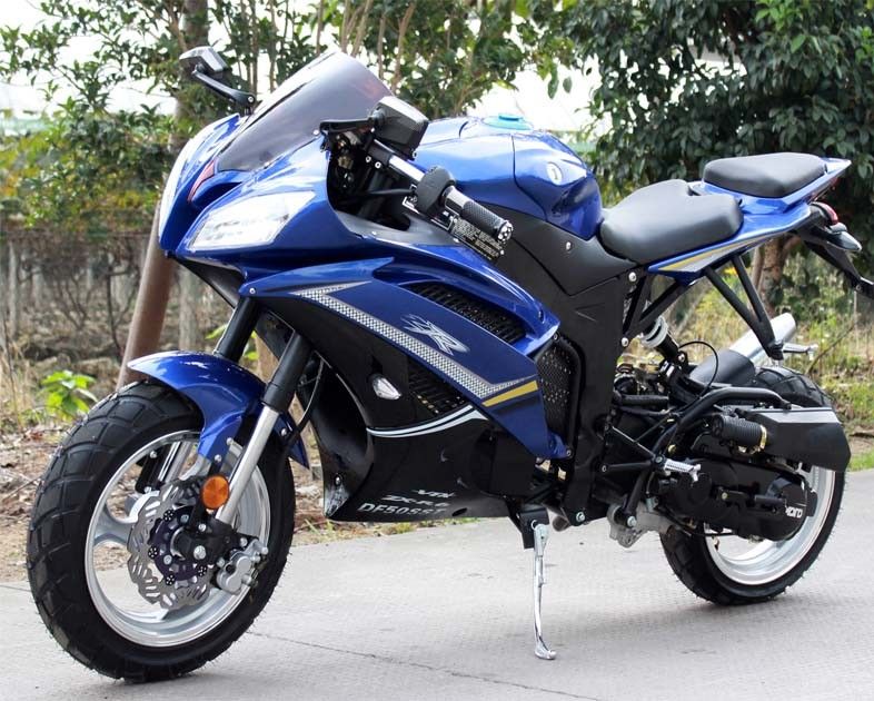 กระบอกเดียวรถจักรยานยนต์กฎหมาย 200cc ถนน 4 จังหวะอากาศเย็น CVT พร้อมระบบกุญแจสตาร์ท