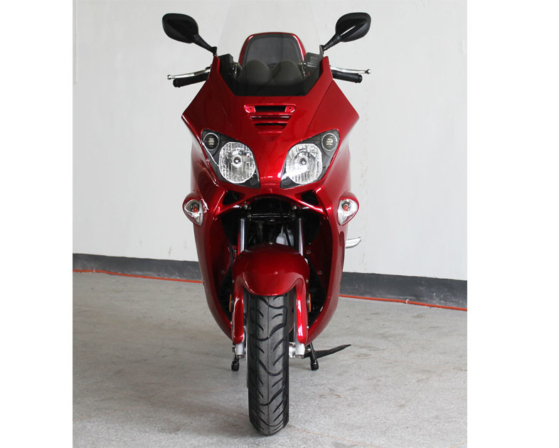 300cc 1 สูบ 4 สกูตเตอร์ผู้ใหญ่มอเตอร์สกูตเตอร์ของเหลวเย็นสายพานไดรฟ์ด้านหน้าแผ่นดิสก์ / แผ่นหลัง