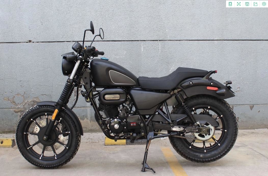 กระบอกสูบเดี่ยวระบายความร้อนด้วยอากาศ 250cc Chopper Motorcycle 4 Stroke Horizontal Type