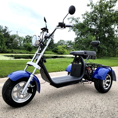 E-Mod 2000W Electric 3 Wheel Fat Tyre Scooter Trike Harley Chopper สไตล์ CityCoco